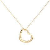Metal Heart Cut out Pendant Necklace