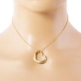 Metal Heart Cut out Pendant Necklace