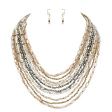 Multi Beaded Strand Necklace