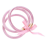 3PCS Glitter Jelly Tube Bangle Bracelet
