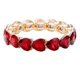 Heart Crystal Stretch Evening Bracelet