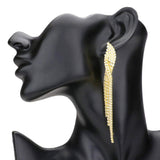 Rhinestone Pave Fringe Down Evening Earrings