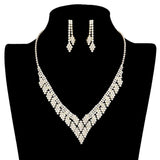 Rhinestone Pave V Shape Necklace