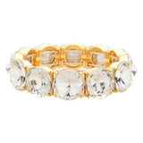 Round Stone Stretch Evening Bracelet