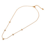SECRET BOX Stainless Steel Stone Starburst Station Necklace