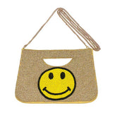 Smile Seed Beaded Tote Crossbody Bag