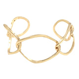Solid Brass Open Metal Link Cuff Bracelet