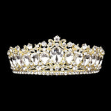 Teardrop Stone Accented Crown Tiara