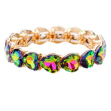 Heart Crystal Stretch Evening Bracelet