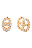 14K Bling Farandole Pave CZ Huggie Earring