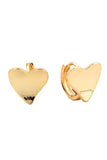 14K Crushed Heart Post Earring