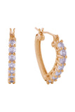 14K Cupid Pave CZ Pincatch Earrings