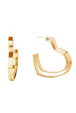 14K Dipped Heart Shape Post Earring