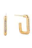 Timeless 14K Dipped Post Cz Paved Earring