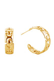Elegant 14K Dipped Post Hoop Earring