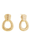 14K Door Knocker Post Earrings