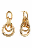 14K Double Door Knocker Post Earrings