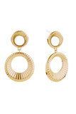 14K Double Loop Post Earrings