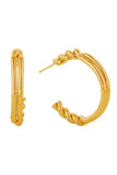 14K Double Wire Post Earrings