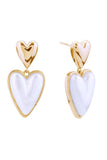 14K Duo Loving Heart Post Earrings