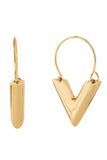 14K Essential V Hoop Earrings