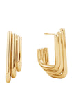 Timeless 14K Gold/White Dipped Post Earring