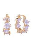 14K Mingle Heart Pave CZ Post Earring