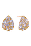 14K Mix Match Pave CZ Post Earrings