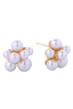 14K Pearl Cluster Post Earrings