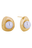 14K Pearl Orbit Post Earrings