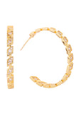 14K Rhombus Eternity Hoop Earrings