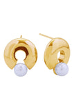 14K Stellar Pearl Post Earrings