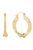 14K Twist N Shine Hoop Earrings