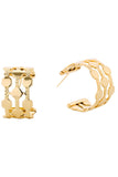 Elegant 14K Dipped Post Hoop