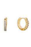 Pretty 14K Gold Dipped Huggie Hoop Earring