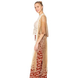 Two Tone Lurex Kimono Poncho