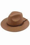 C.C Vegan Felt Leather Trim Heather Color Hat