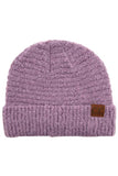 C.C Solid Boucle Yarn Beanie Hat with Cuff
