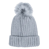 Soft Cozy Cable Knit Pom Pom Beanie Hat