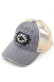 C.C Aztec Patch Mesh Pony Cap
