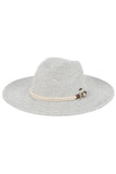 C.C Anchor Rope Trim Band Wide Brim Sun Hat