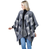 Chevron Pattern Cape Poncho Shawl Wrap