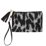 Leopard Patterned Wristlet Pouch Bag