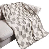 Reversible Checkerboard Patterned Throw Blanket