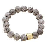 Semi precious stone beaded stretch bracelet