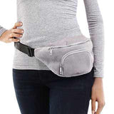Solid Fluffy Faux Fur Sling Backpack Fanny Pack