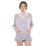 Solid Pockets in Front Cardigan