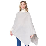 Solid Scarf Poncho