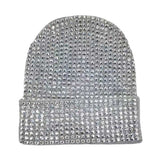 Studded Solid Knit Beanie Hat