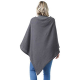 Textured Jersey Poncho Ruana Wrap